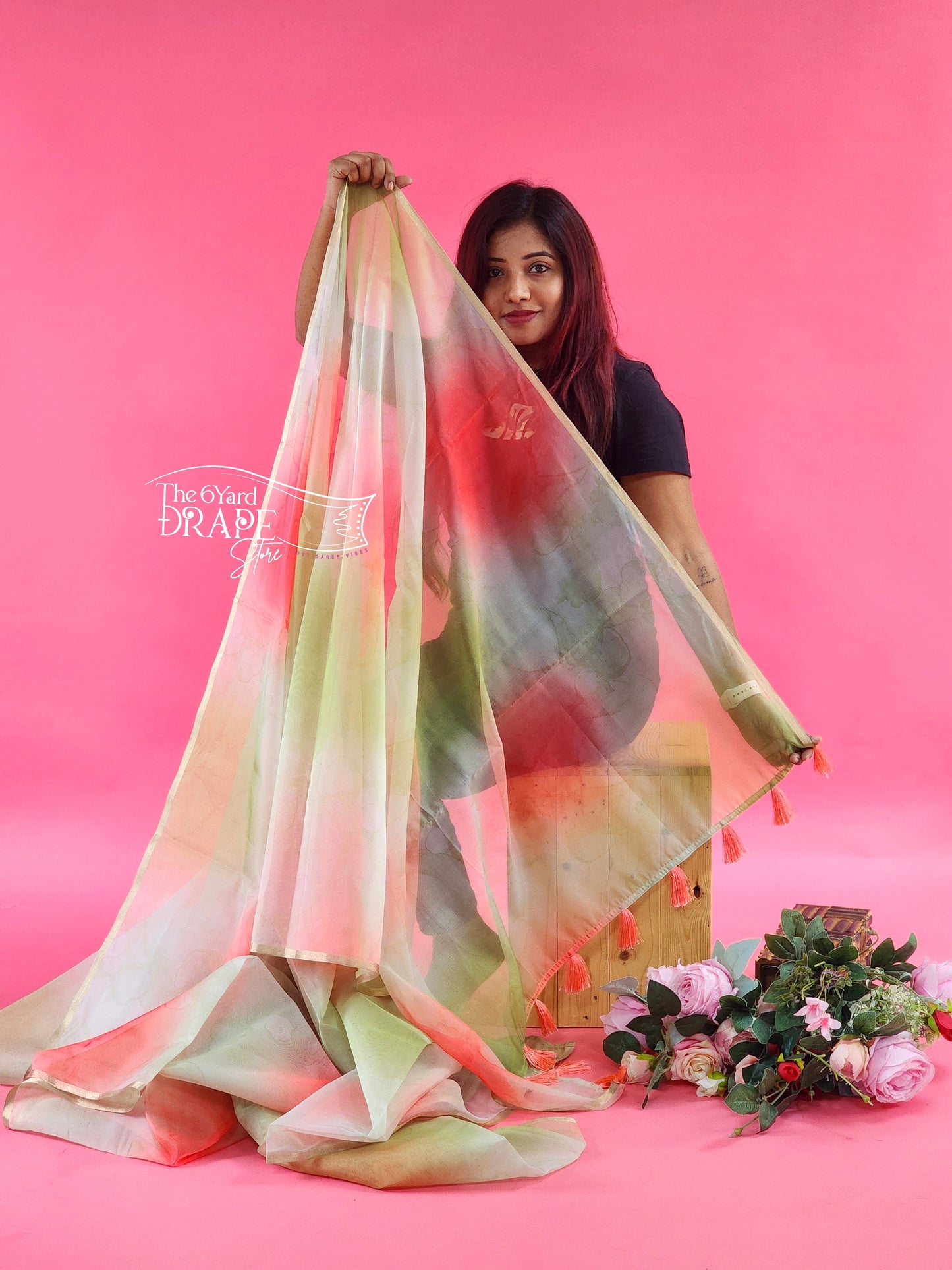Tie and Dye Organza Saree
