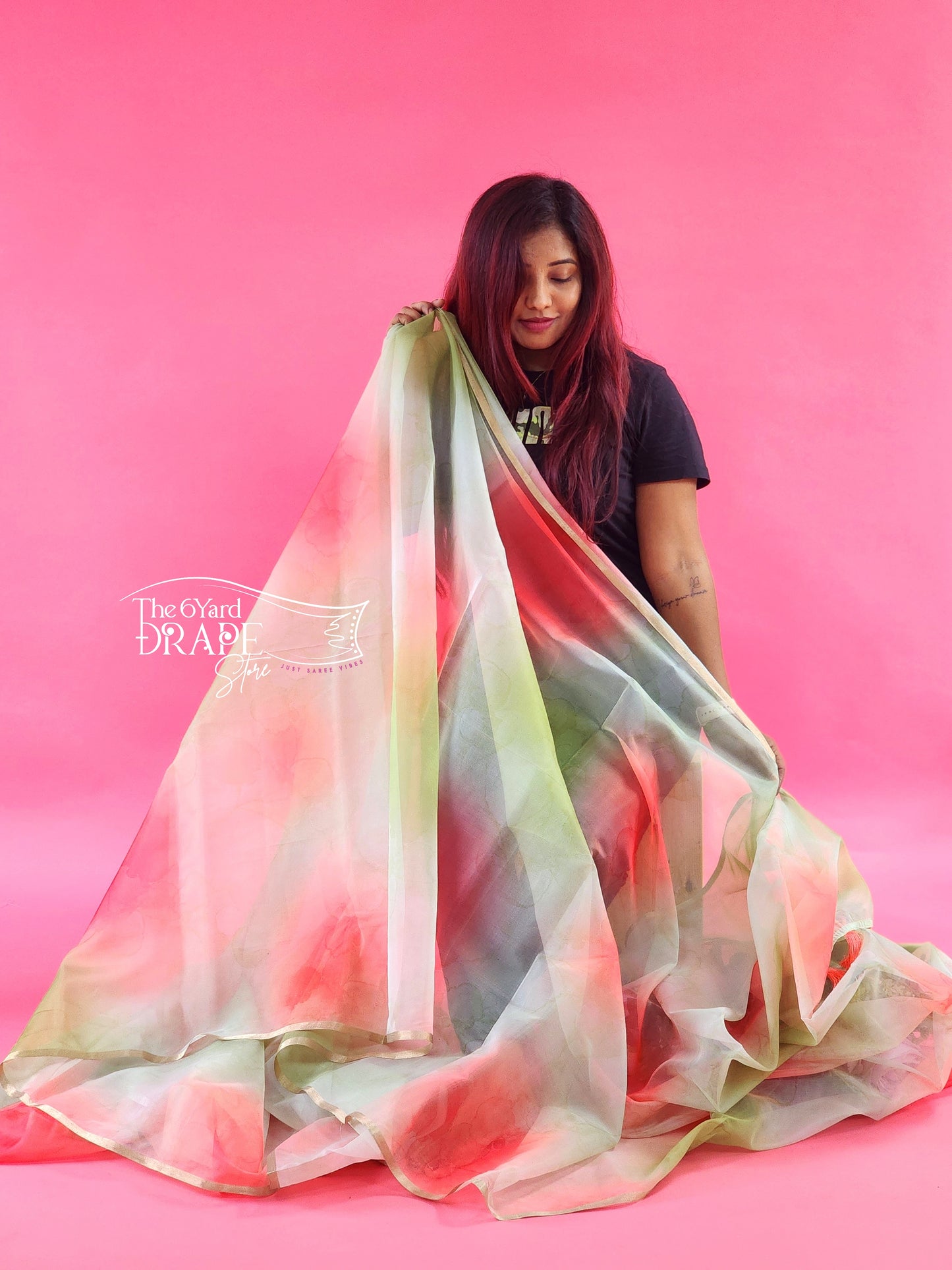 Tie and Dye Organza Saree