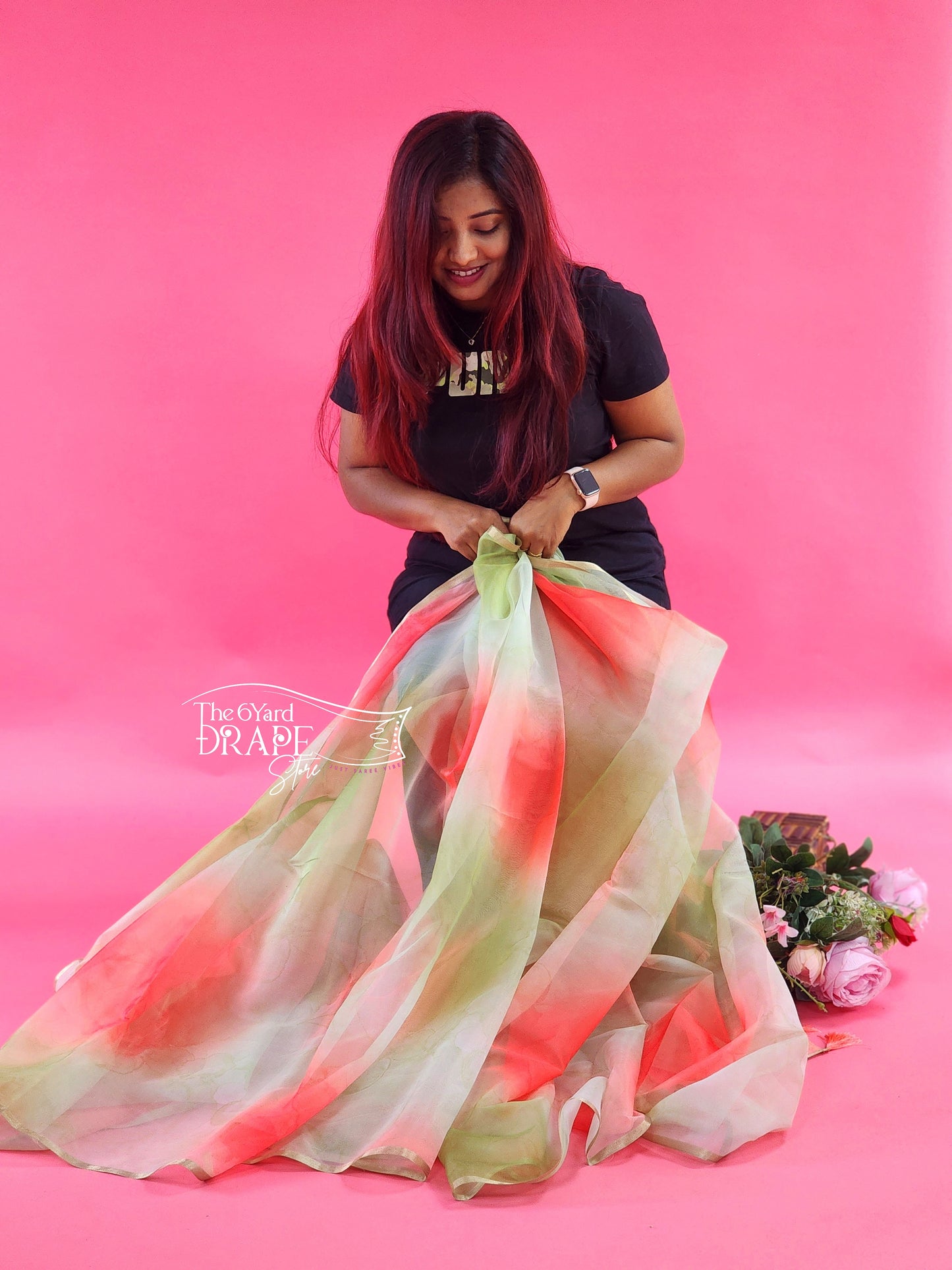 Tie and Dye Organza Saree