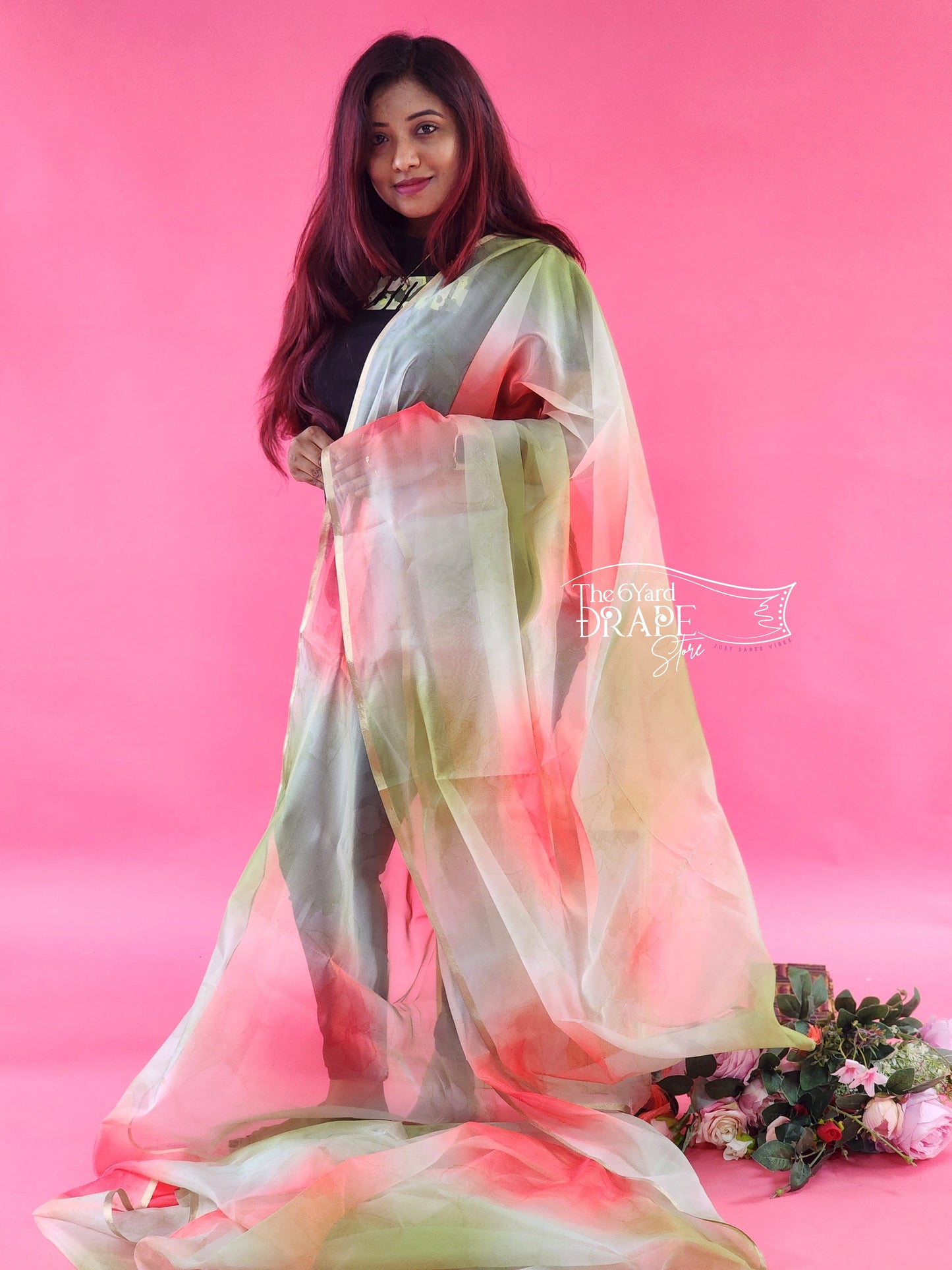 Tie and Dye Organza Saree