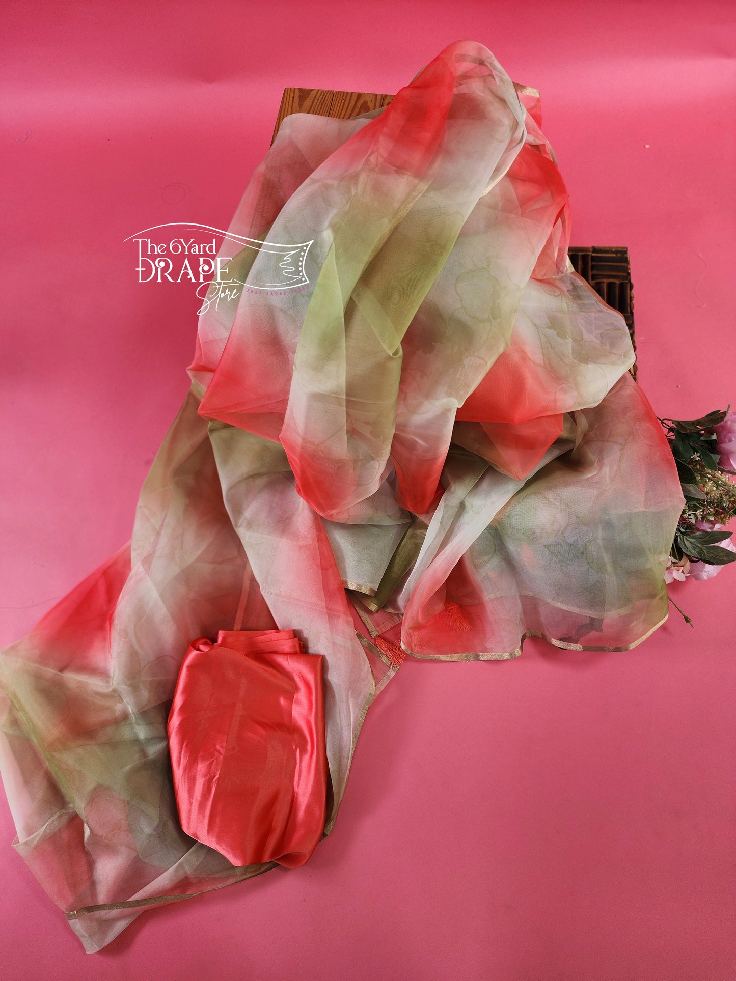 Tie and Dye Organza Saree