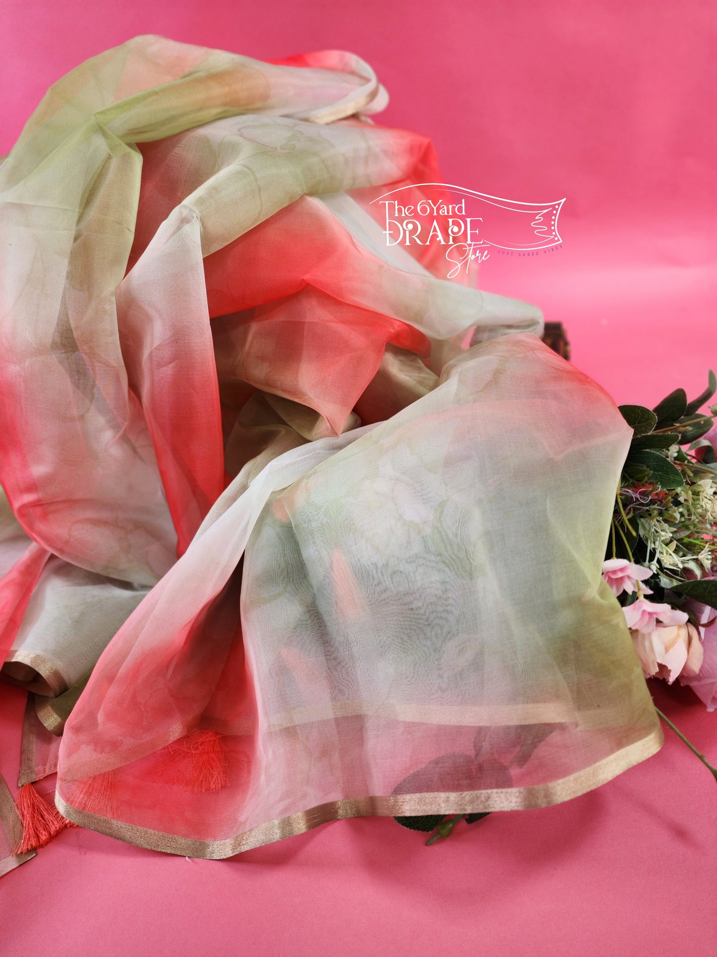 Tie and Dye Organza Saree