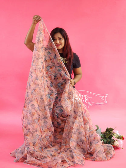 Floral Organza Saree