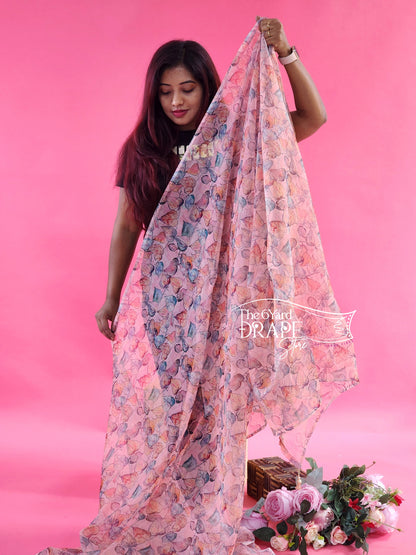 Floral Organza Saree