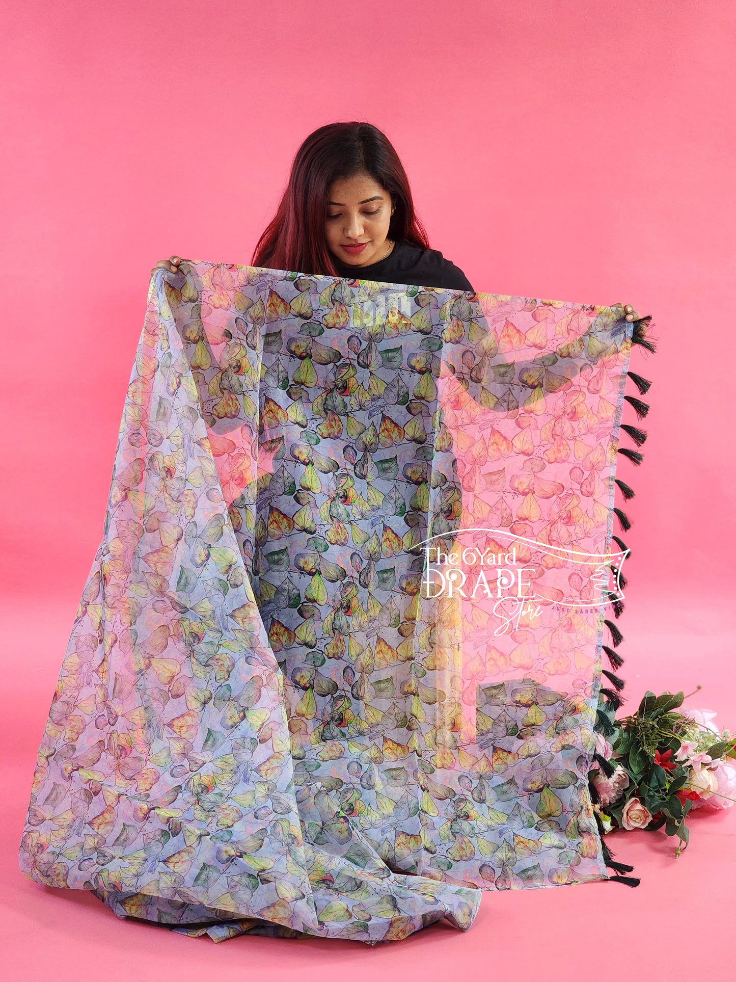 Floral Organza Saree