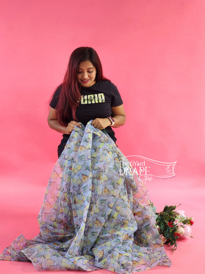 Floral Organza Saree