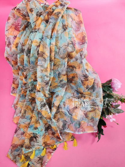 Floral Organza Saree