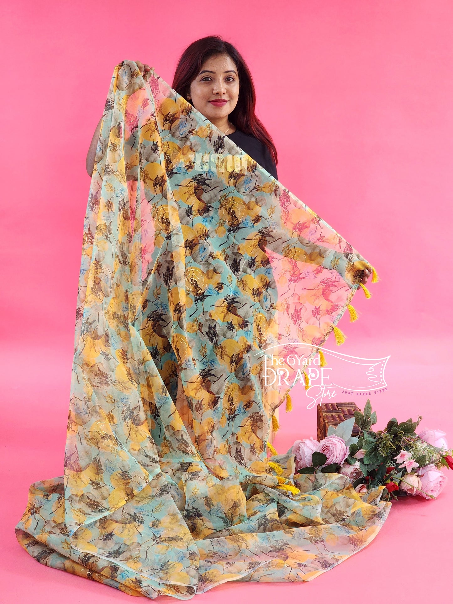 Floral Organza Saree