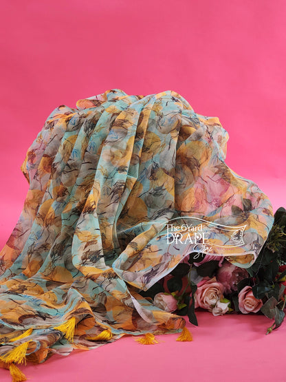 Floral Organza Saree