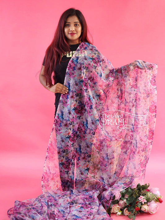 Floral Organza Saree