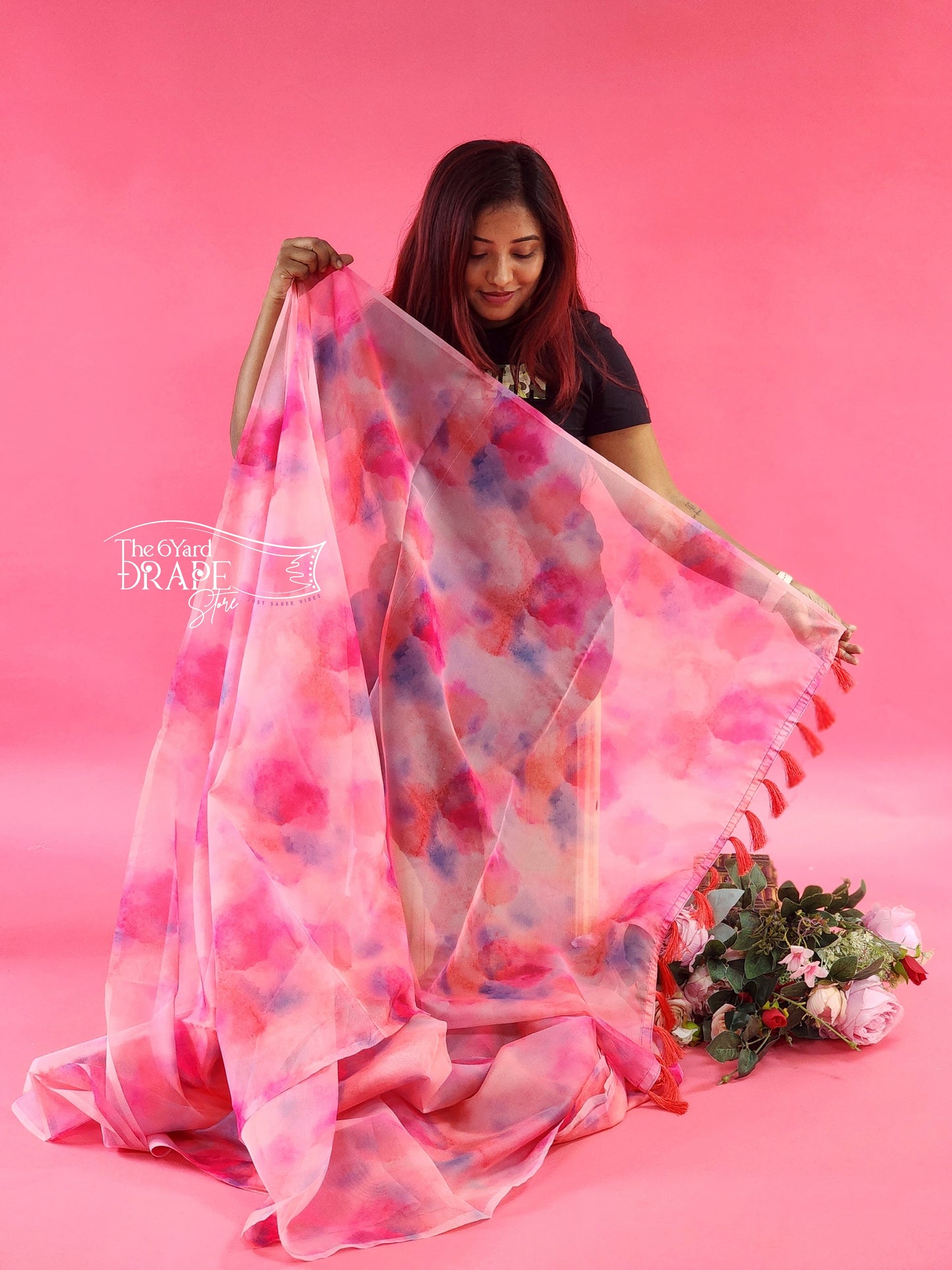 Tie and Dye Organza Saree