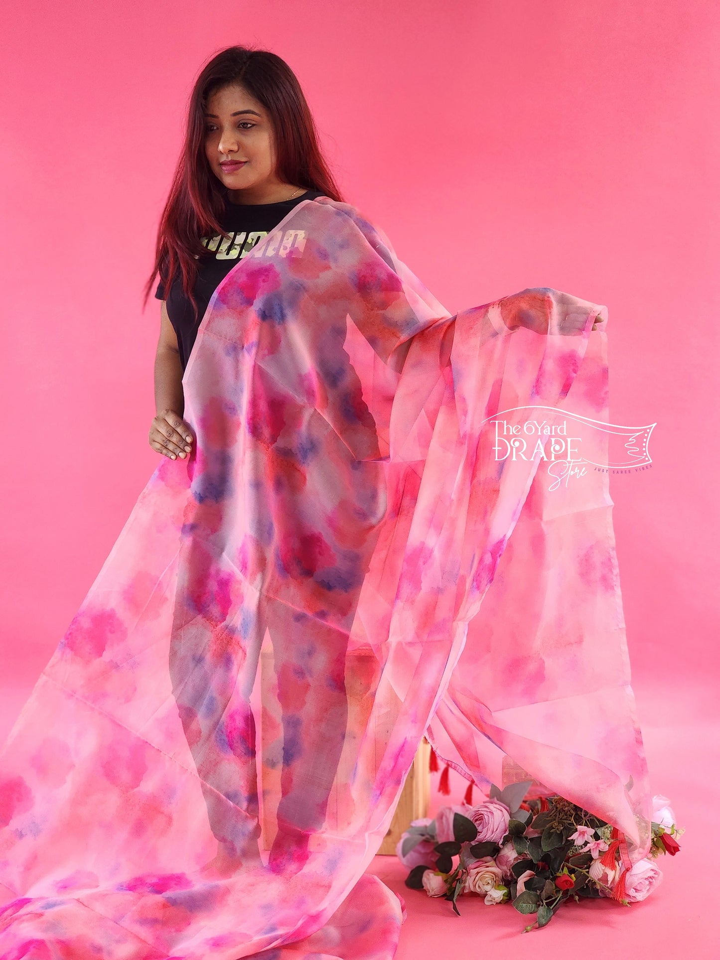 Tie and Dye Organza Saree