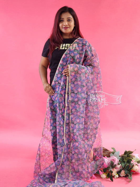 Floral Organza Saree