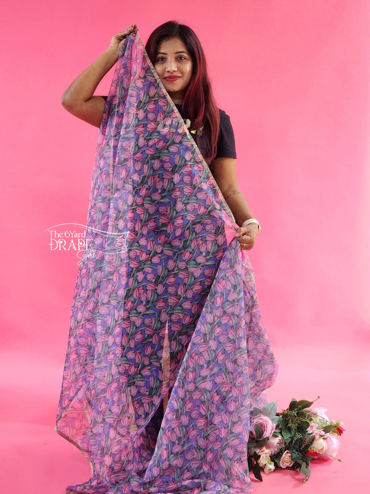 Floral Organza Saree